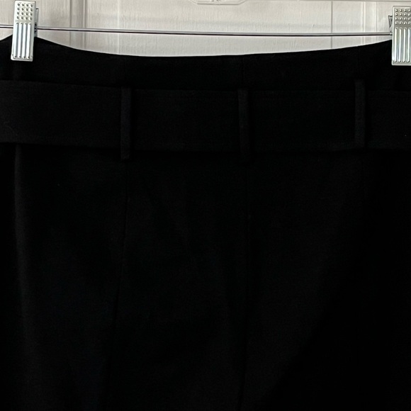 Theory Black Cigarette Camogie High Rise Belted Pants Size 6 Chic Elegant - Picture 7 of 12